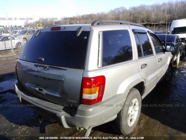 1J4GW38S52C154218 - 2002 JEEP GRAND CHEROKEE SPORT GRAY photo 4