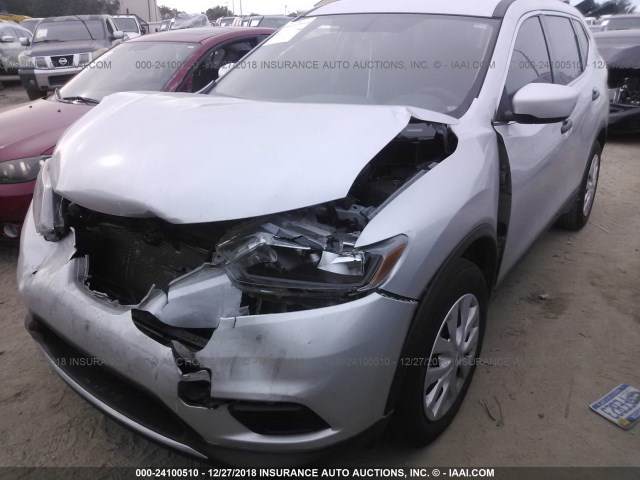 5N1AT2MT5GC822681 - 2016 NISSAN ROGUE S/SL/SV SILVER photo 2