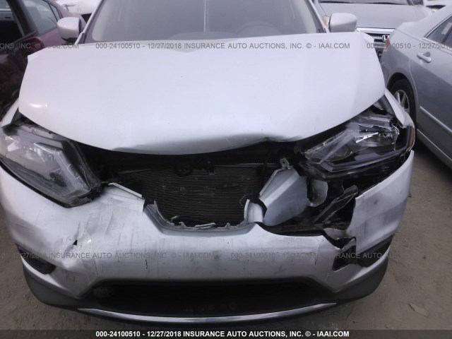 5N1AT2MT5GC822681 - 2016 NISSAN ROGUE S/SL/SV SILVER photo 6