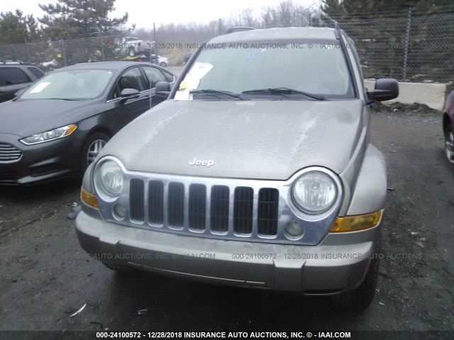 1J4GK58K55W542852 - 2005 JEEP LIBERTY LIMITED GOLD photo 6