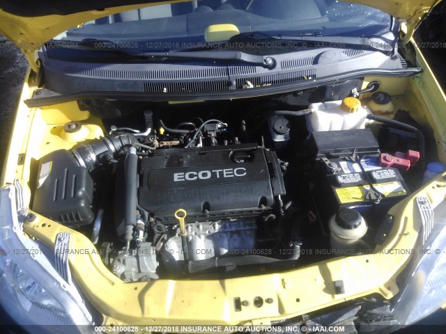 KL1TD6DE9AB064125 - 2010 CHEVROLET AVEO LS/LT 黄色 照片 10