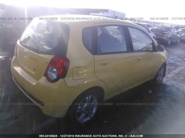 KL1TD6DE9AB064125 - 2010 CHEVROLET AVEO LS/LT 黄色 照片 4