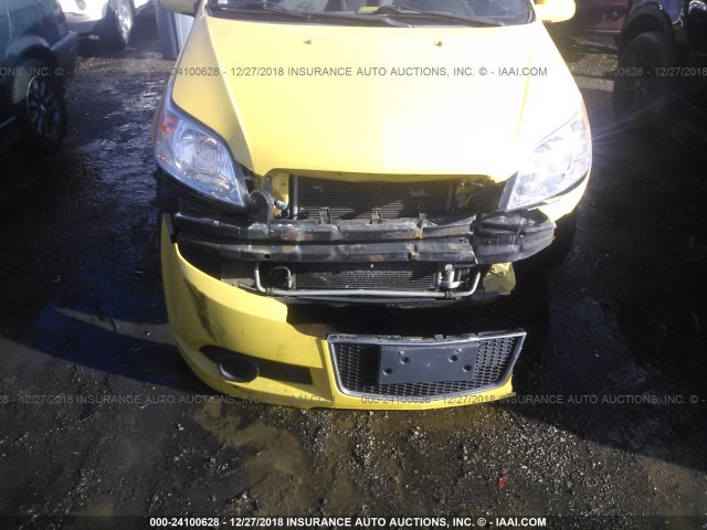 KL1TD6DE9AB064125 - 2010 CHEVROLET AVEO LS/LT 黄色 照片 6