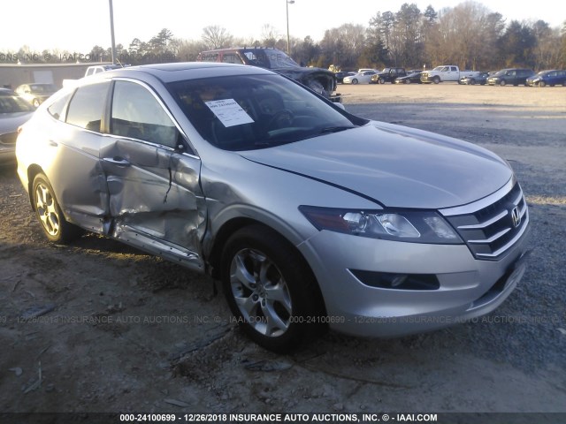 5J6TF2H55BL000708 - 2011 HONDA ACCORD CROSSTOUR EXL SILVER photo 1