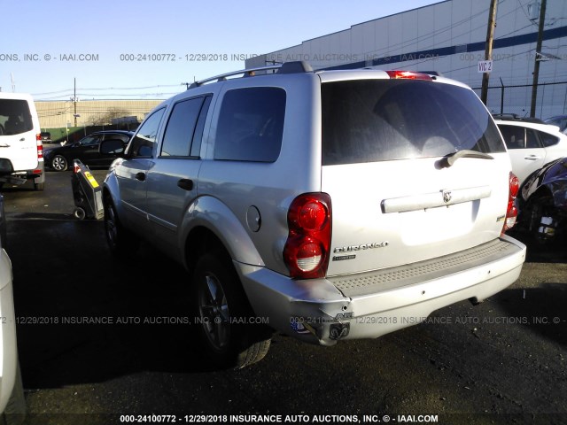 1D8HB58P37F546585 - 2007 DODGE DURANGO LIMITED SILVER photo 3