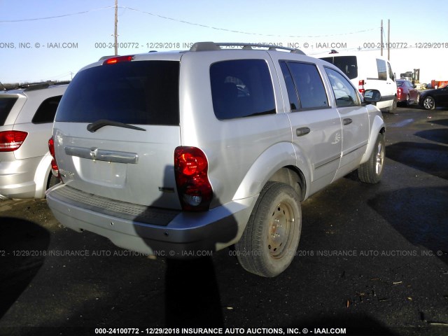 1D8HB58P37F546585 - 2007 DODGE DURANGO LIMITED SILVER photo 4