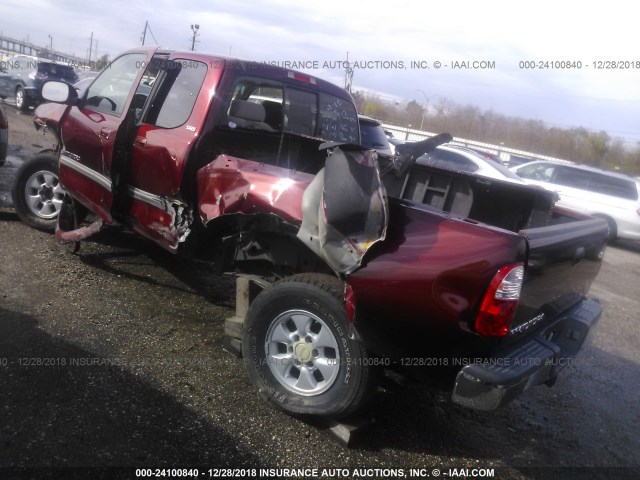 5TBRU34145S443278 - 2005 TOYOTA TUNDRA ACCESS CAB SR5 RED photo 3