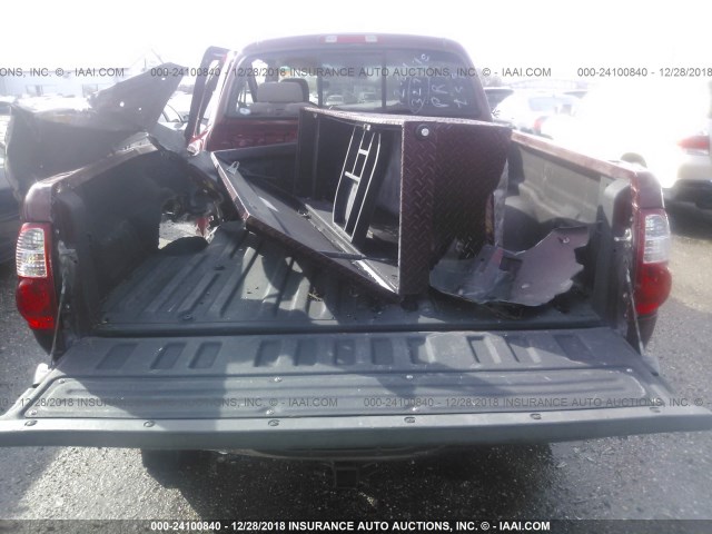 5TBRU34145S443278 - 2005 TOYOTA TUNDRA ACCESS CAB SR5 RED photo 8