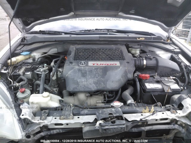 5J8TB18227A001790 - 2007 ACURA RDX SILVER photo 10