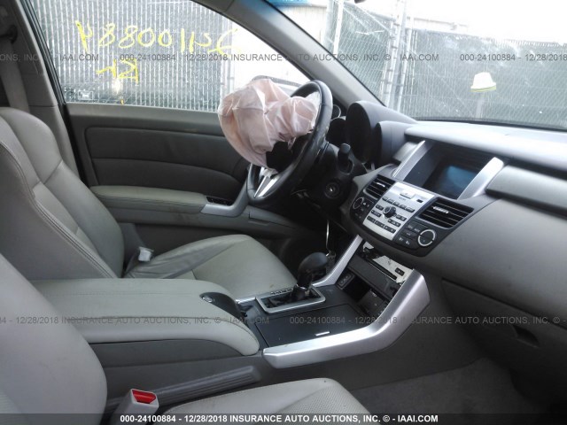 5J8TB18227A001790 - 2007 ACURA RDX SILVER photo 5