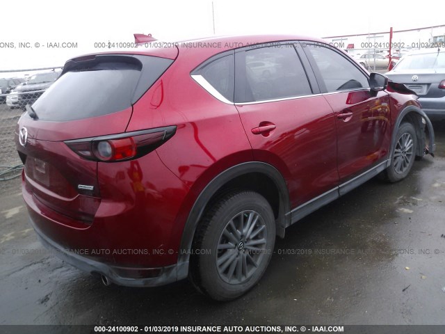 JM3KFABL7H0106713 - 2017 MAZDA CX-5 SPORT RED photo 4