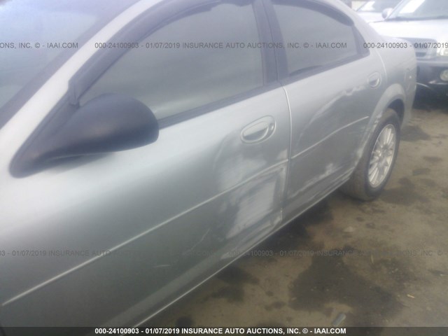 1C3EL46X14N289170 - 2004 CHRYSLER SEBRING LX SILVER photo 6