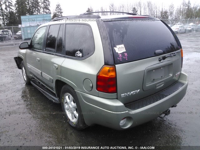 1GKDT13S542407483 - 2004 GMC ENVOY GREEN photo 3