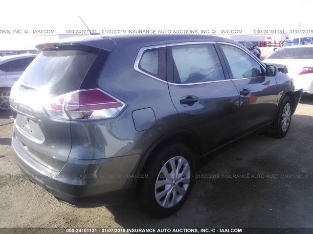 5N1AT2MT2GC753495 - 2016 NISSAN ROGUE S/SL/SV GRAY photo 4