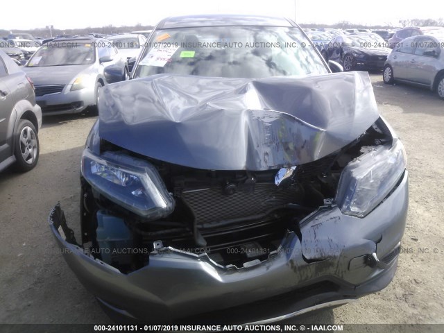 5N1AT2MT2GC753495 - 2016 NISSAN ROGUE S/SL/SV GRAY photo 6