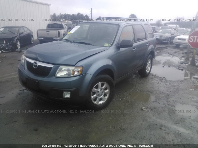 4F2CY9GG9AKM03672 - 2010 MAZDA TRIBUTE S BLUE photo 2