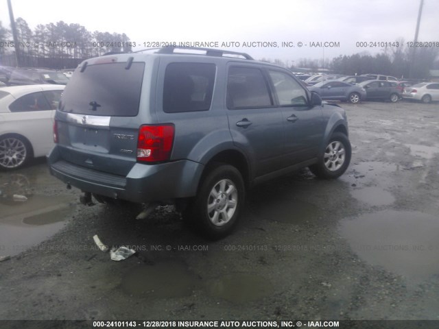 4F2CY9GG9AKM03672 - 2010 MAZDA TRIBUTE S BLUE photo 4