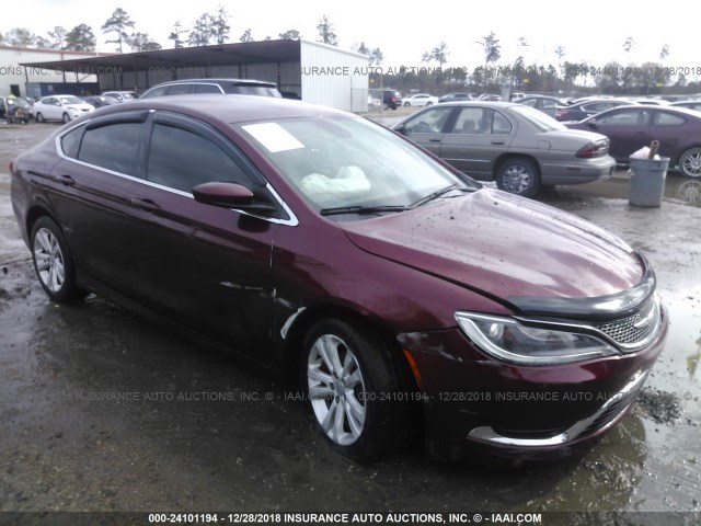 1C3CCCAB0FN602936 - 2015 CHRYSLER 200 LIMITED RED photo 1