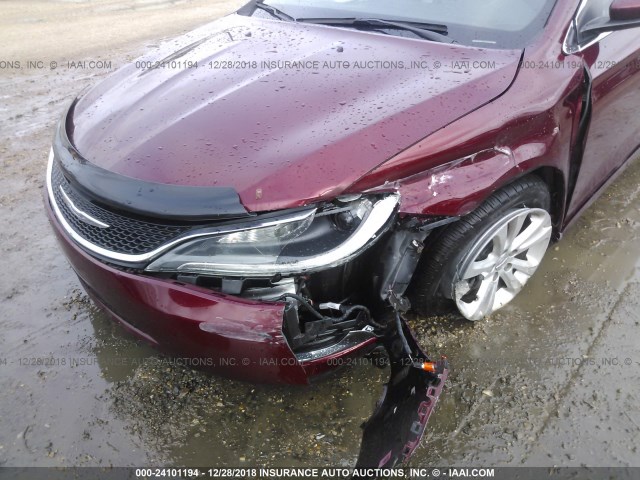 1C3CCCAB0FN602936 - 2015 CHRYSLER 200 LIMITED RED photo 6