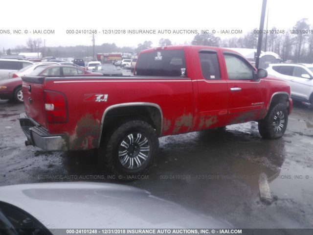 1GCSKSE35AZ108399 - 2010 CHEVROLET SILVERADO K1500 LT RED photo 4