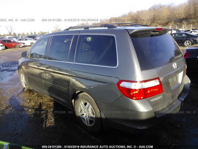 5FNRL38757B434749 - 2007 HONDA ODYSSEY EXL GRAY photo 3