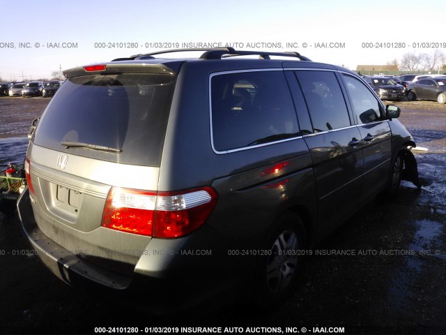 5FNRL38757B434749 - 2007 HONDA ODYSSEY EXL GRAY photo 4