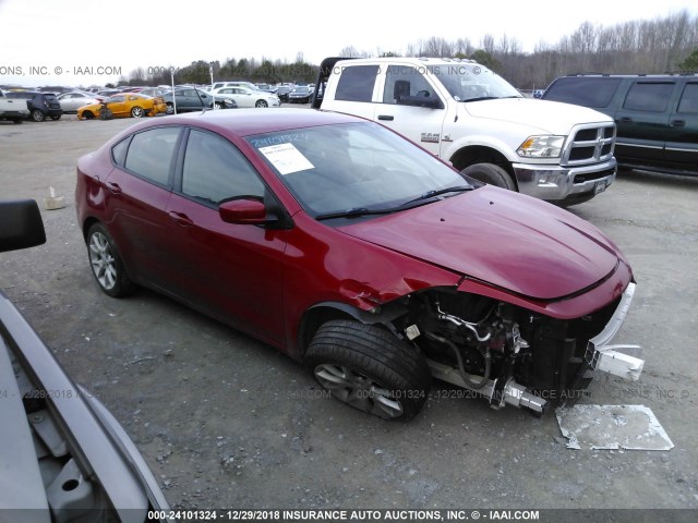 1C3CDFBAXDD184148 - 2013 DODGE DART SXT RED photo 1