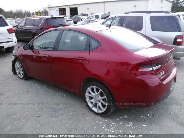 1C3CDFBAXDD184148 - 2013 DODGE DART SXT RED photo 3