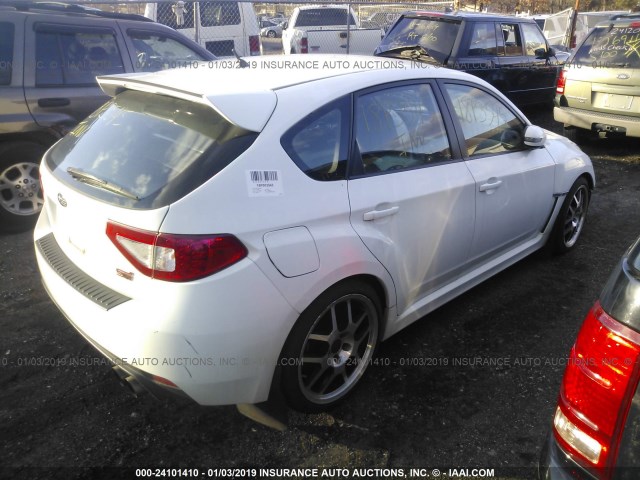 JF1GR89608L822016 - 2008 SUBARU IMPREZA WRX STI WHITE photo 4