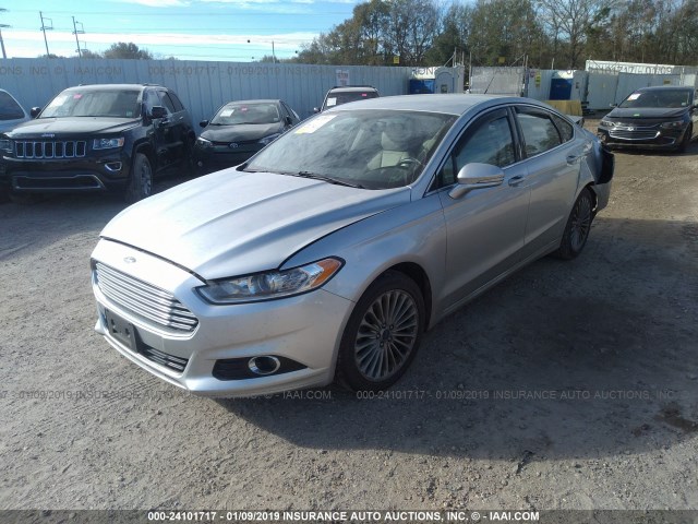 3FA6P0K92FR310442 - 2015 FORD FUSION TITANIUM SILVER photo 2