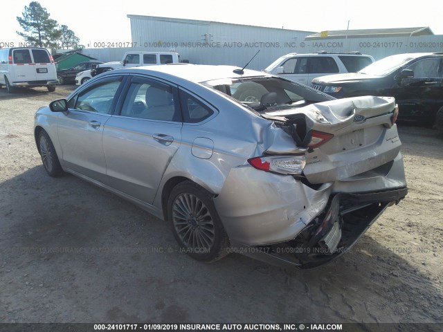 3FA6P0K92FR310442 - 2015 FORD FUSION TITANIUM SILVER photo 3