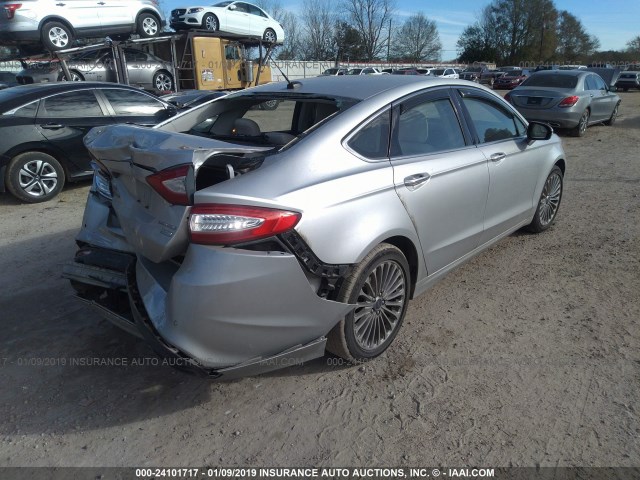 3FA6P0K92FR310442 - 2015 FORD FUSION TITANIUM SILVER photo 4