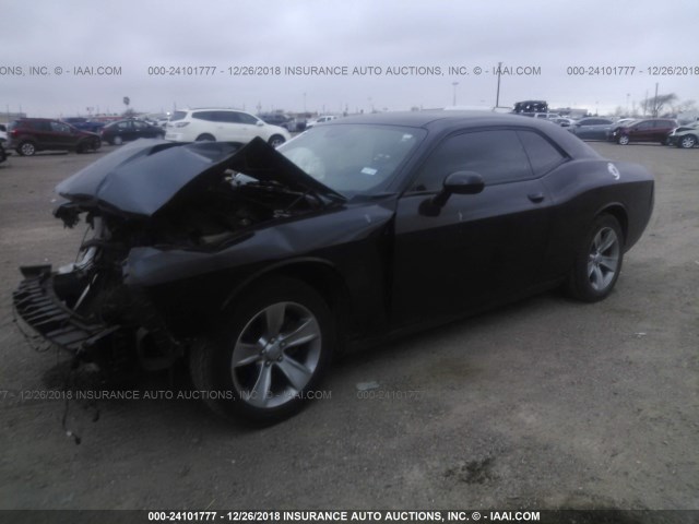 2C3CDZAG0FH851001 - 2015 DODGE CHALLENGER SXT BLACK photo 2