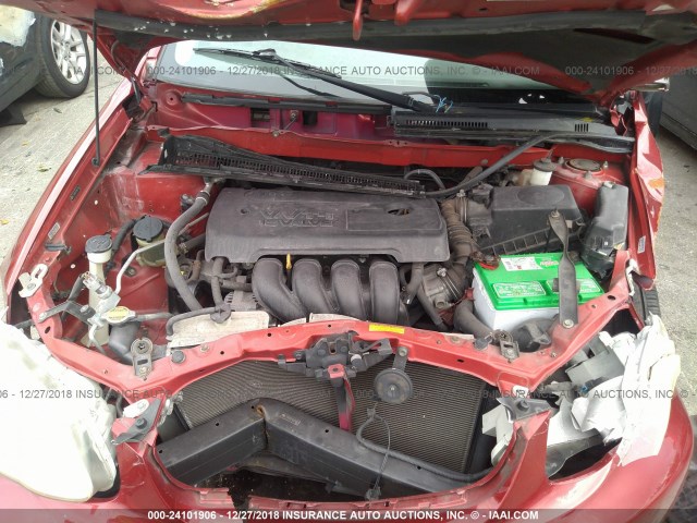 2T1BR32E16C619021 - 2006 TOYOTA COROLLA CE/LE/S RED photo 10