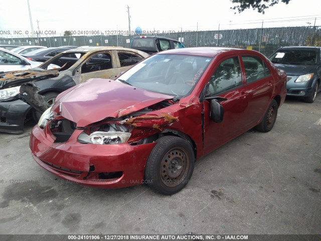 2T1BR32E16C619021 - 2006 TOYOTA COROLLA CE/LE/S RED photo 2