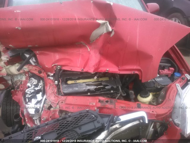 KL1TD5DE7AB132240 - 2010 CHEVROLET AVEO LS/LT RED photo 10