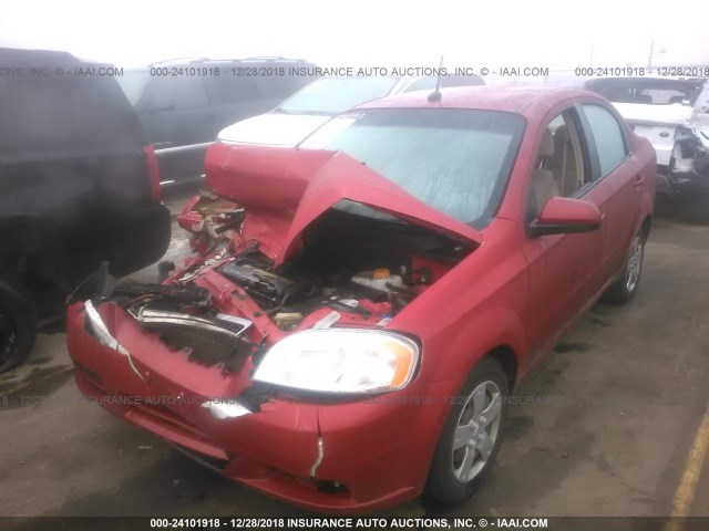 KL1TD5DE7AB132240 - 2010 CHEVROLET AVEO LS/LT RED photo 2