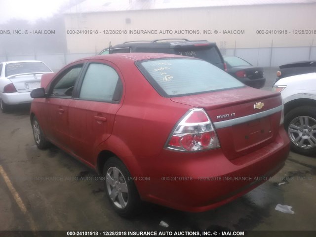 KL1TD5DE7AB132240 - 2010 CHEVROLET AVEO LS/LT RED photo 3