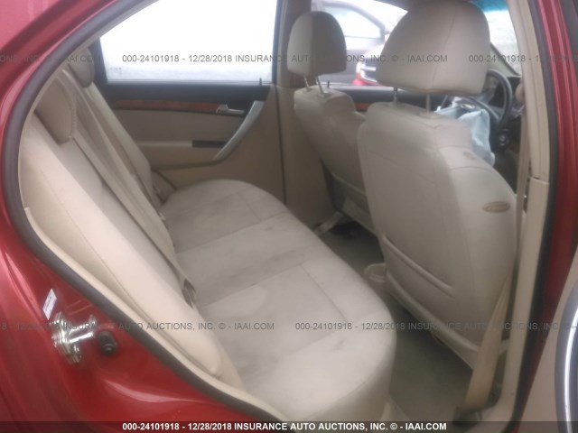 KL1TD5DE7AB132240 - 2010 CHEVROLET AVEO LS/LT RED photo 8