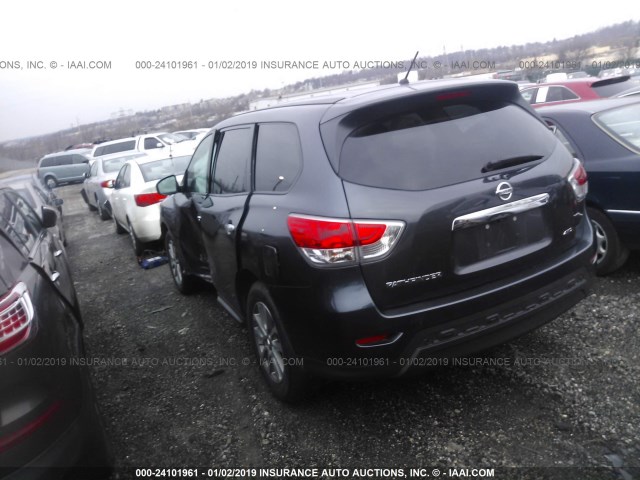 5N1AR2MM9EC721499 - 2014 NISSAN PATHFINDER S/SV/SL/PLATINUM BLUE photo 3