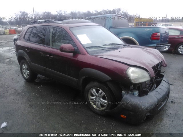 KM8JN12D47U666997 - 2007 HYUNDAI TUCSON SE/LIMITED RED photo 1