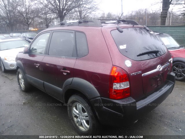 KM8JN12D47U666997 - 2007 HYUNDAI TUCSON SE/LIMITED RED photo 3