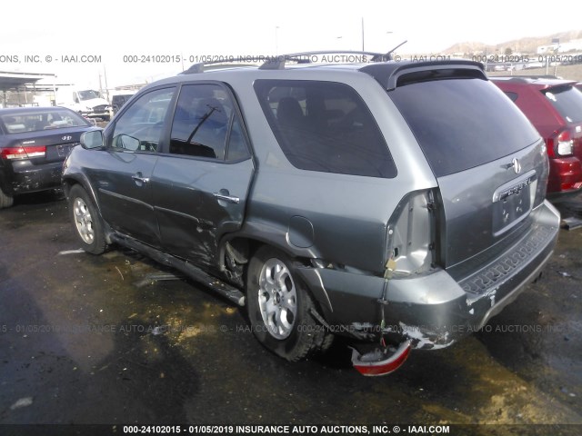 2HNYD18671H500198 - 2001 ACURA MDX TOURING GRAY photo 3