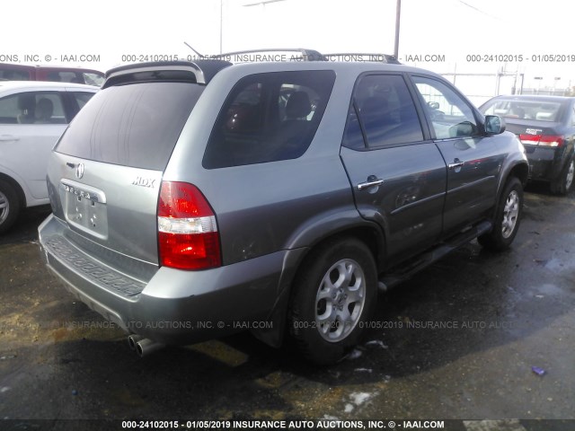 2HNYD18671H500198 - 2001 ACURA MDX TOURING GRAY photo 4