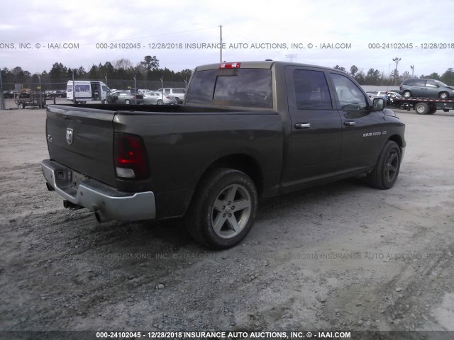 1C6RD6LT2CS246648 - 2012 DODGE RAM 1500 SLT GREEN photo 4