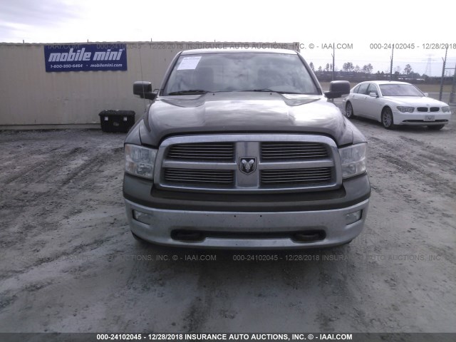 1C6RD6LT2CS246648 - 2012 DODGE RAM 1500 SLT GREEN photo 6