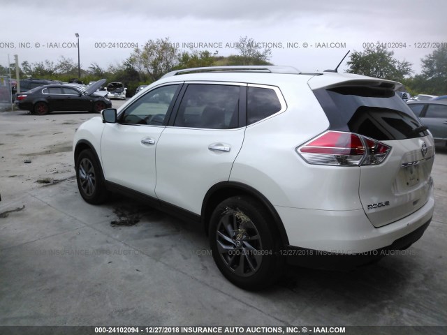 5N1AT2MV4GC864602 - 2016 NISSAN ROGUE S/SL/SV WHITE photo 3