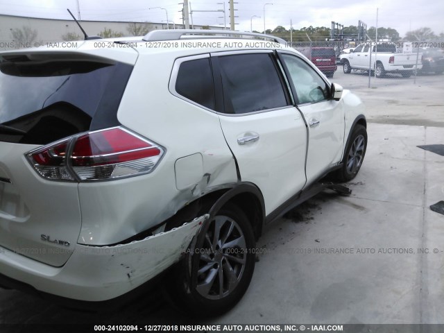 5N1AT2MV4GC864602 - 2016 NISSAN ROGUE S/SL/SV WHITE photo 4