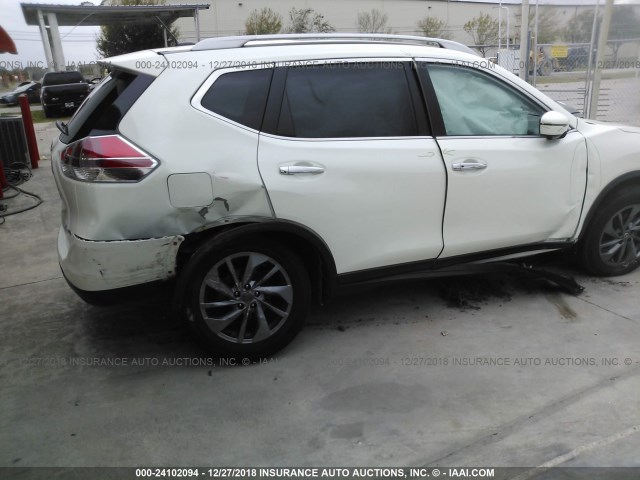 5N1AT2MV4GC864602 - 2016 NISSAN ROGUE S/SL/SV WHITE photo 6