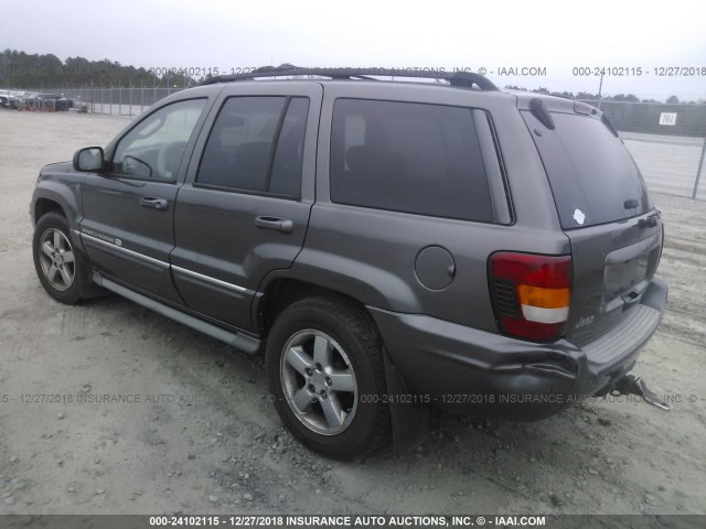 1J8GW68J84C399136 - 2004 JEEP GRAND CHEROKEE OVERLAND GRAY photo 3